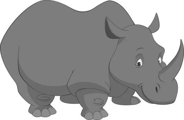 Забавный носорог — стоковый вектор