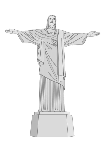 Христа Спасителя, Бразилия — стоковый вектор