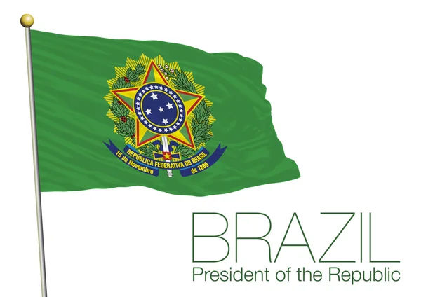 Федеративной Республики Бразилии, флаг президента — стоковый вектор