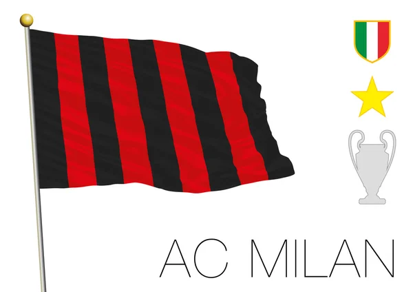 Милан Футбол флага — стоковый вектор