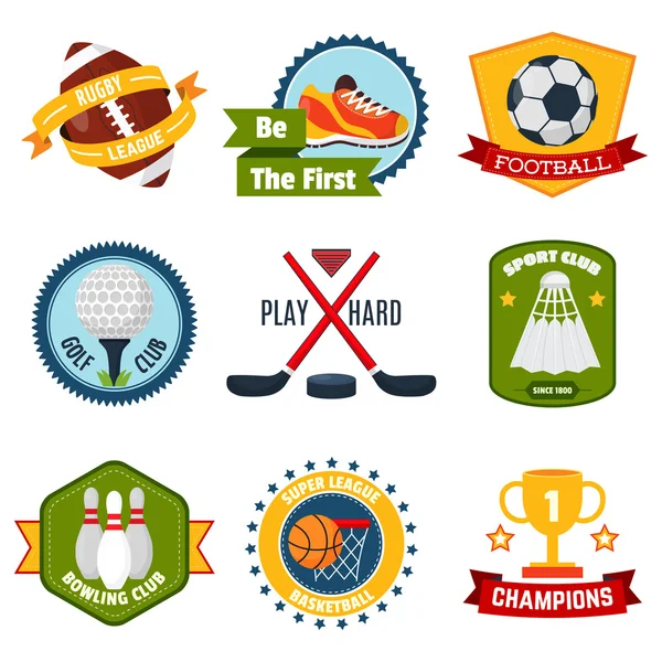 Спорта логотип набор — стоковый вектор