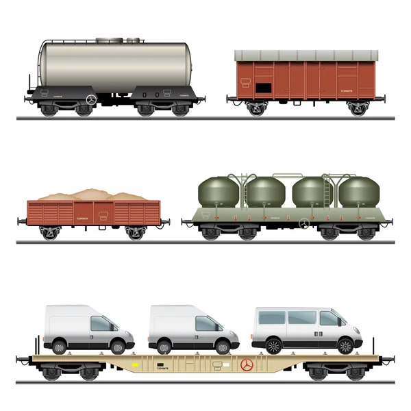 Грузовой поезд — стоковый вектор