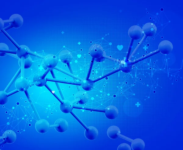 Абстрактные 3d молекул медицинское образование — стоковое фото