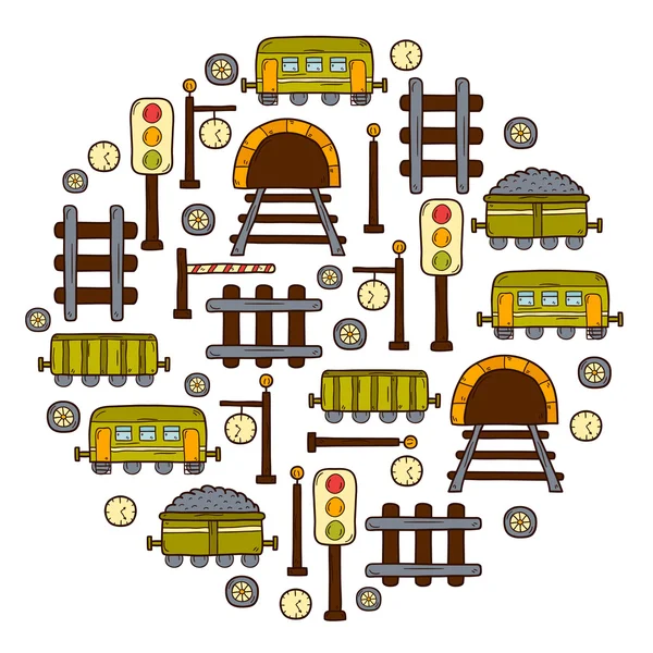 Векторный фон железной дороги — стоковый вектор
