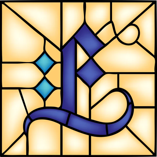L - готический шрифт письмо — стоковый вектор
