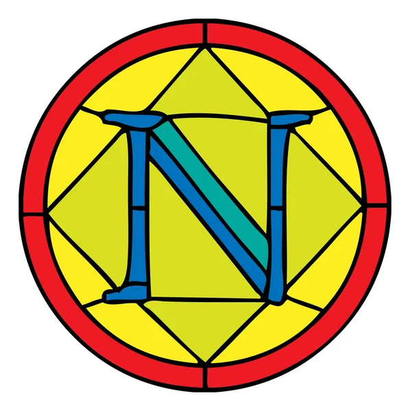 N - письмо готический шрифт — стоковый вектор