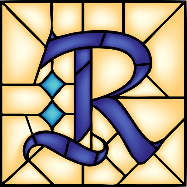 R - письмо готический шрифт — стоковый вектор