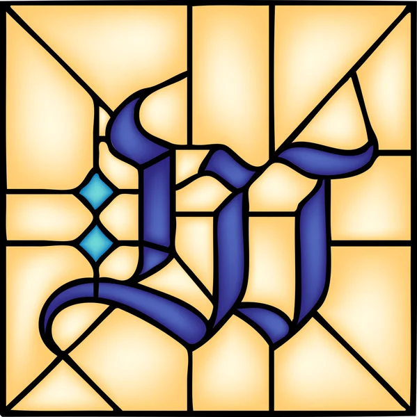 W - готический шрифт, буквы — стоковый вектор