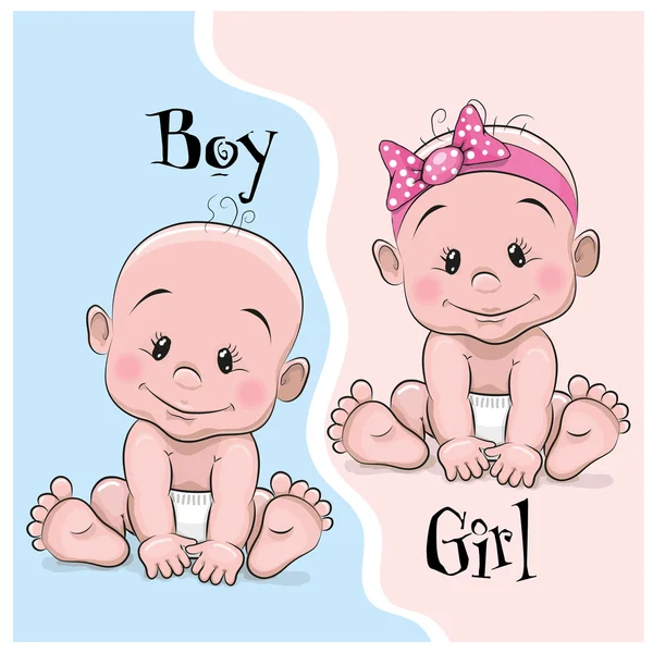 Мальчик и девочка — стоковый вектор
