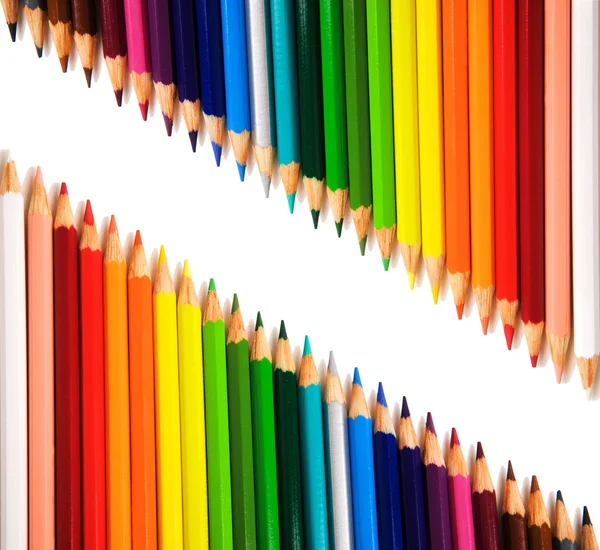 Деревянные Разноцветные карандаши — стоковое фото