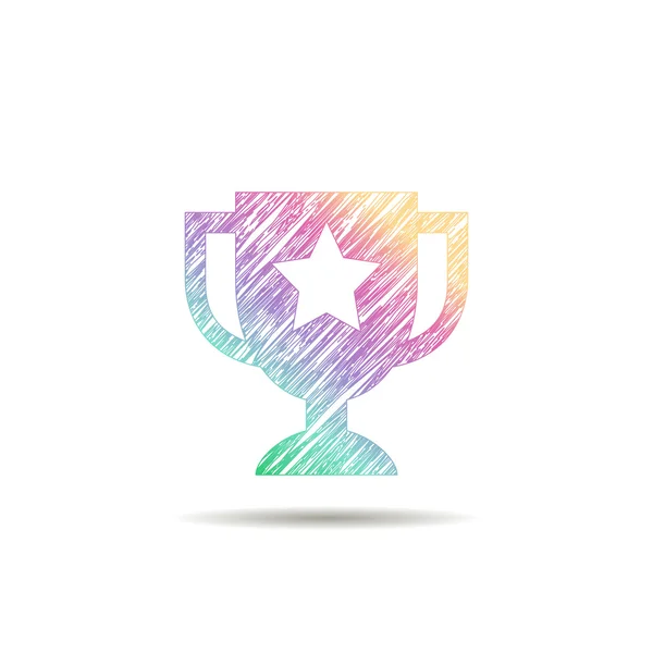 Спорта логотип Кубка в цвета радуги — стоковый вектор