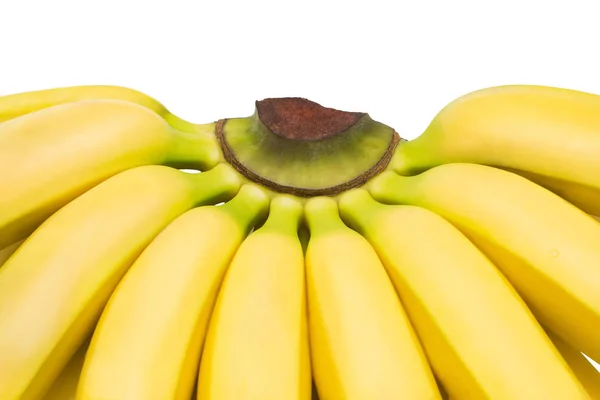 Кучу Ребенка Бананы Изолированные Белом Фоне Плоские Лежал Сверху Вид — стоковое фото