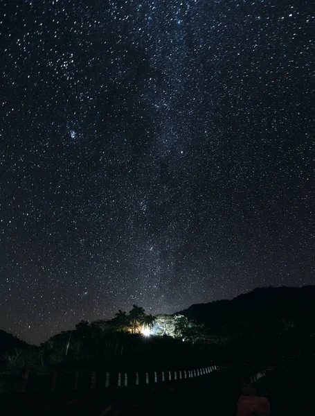 Освещение Ночное Небо Звездами Куба — стоковое фото