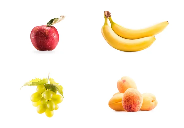 Коллаж со свежими фруктами — стоковое фото