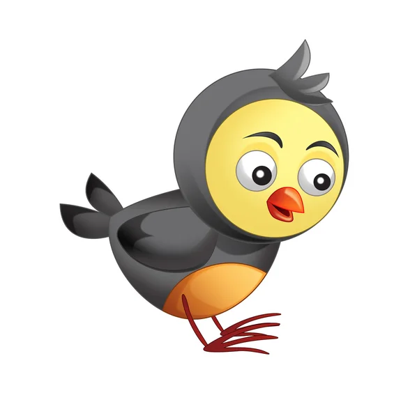 Смешные красочные птица мультфильм — стоковое фото