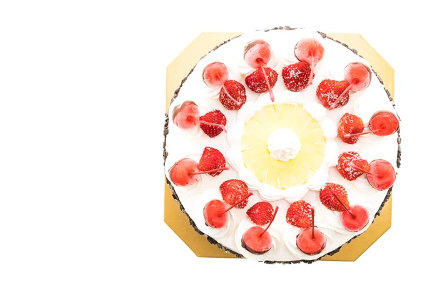 Десерт торт с ягодами — стоковое фото