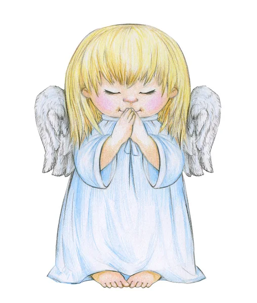 Ангелочек молится — стоковое фото
