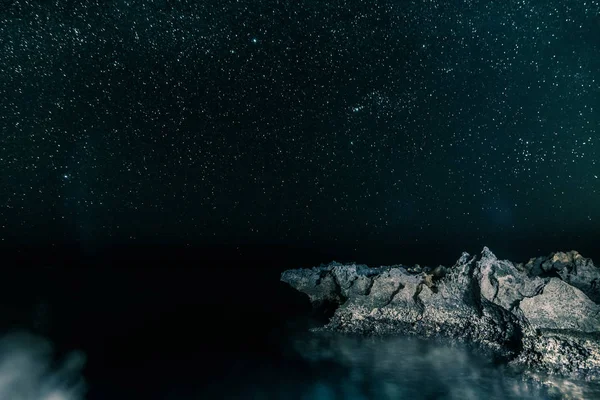 Ночь Длительного Воздействия Звезд Карибском Бассейне — стоковое фото