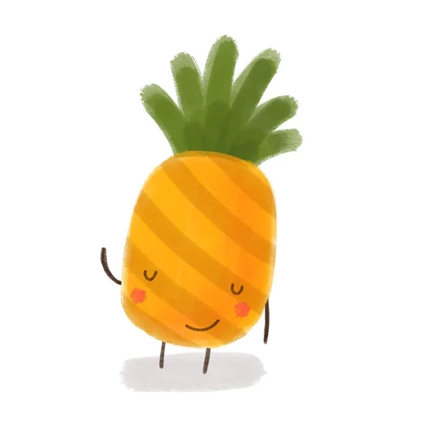 Милый мультфильм ананас — стоковое фото
