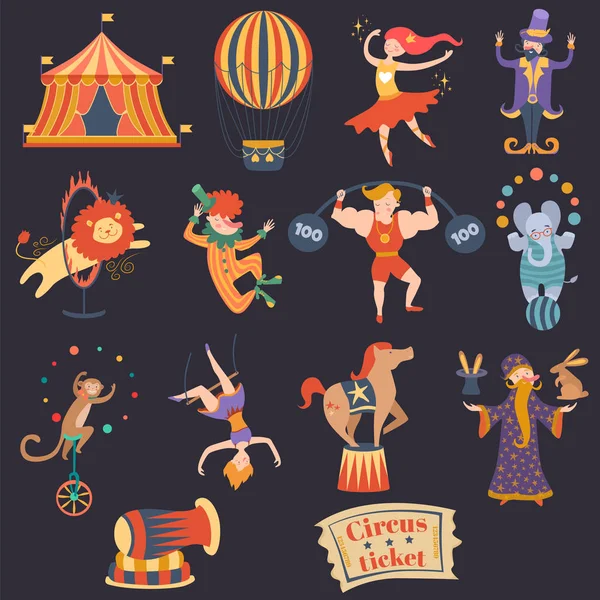 Цирк-винтажные элементы — стоковое фото