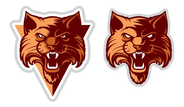 Уайлдкэт логотип / Cat головы логотип — стоковый вектор