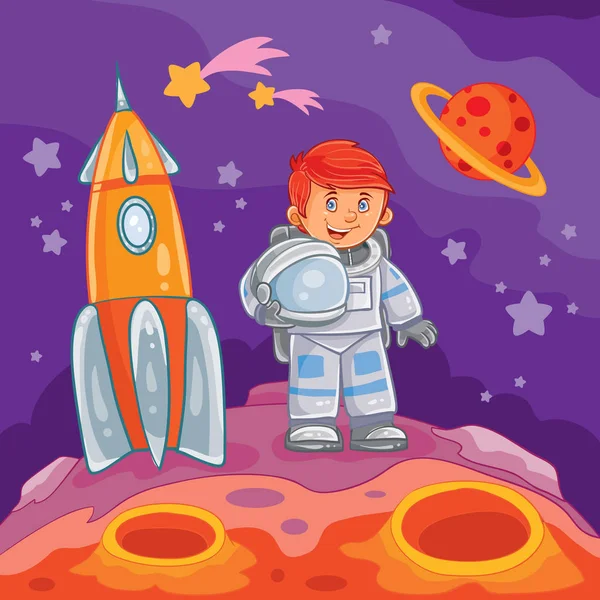 Иллюстрация астронавт маленький мальчик — стоковое фото