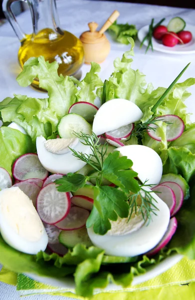 Здоровые обогатить летний овощной салат — стоковое фото