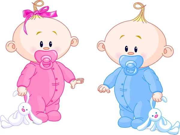 Двойные младенцы — стоковый вектор