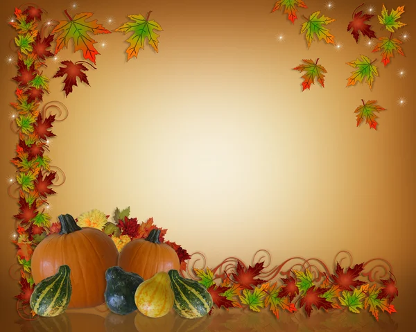 Благодарения Осенний фон границы — стоковое фото