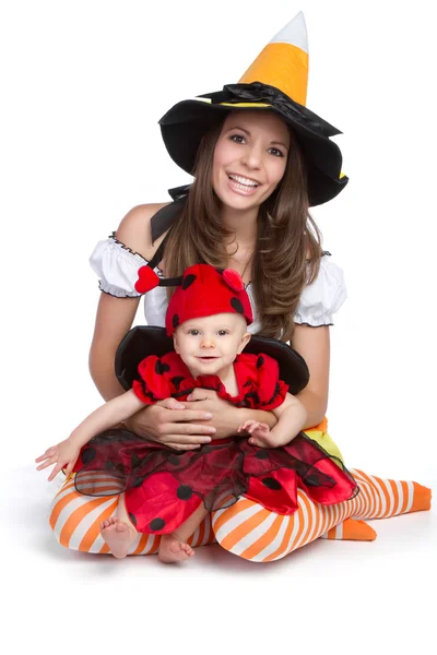 Мать дочь Хэллоуин — стоковое фото