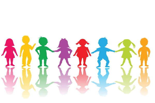 Группа детей, цветные — стоковое фото