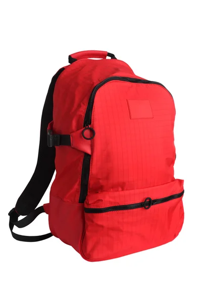 Красная школа рюкзак — стоковое фото