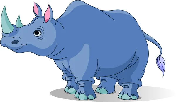 Мультипликационный носорог — стоковый вектор
