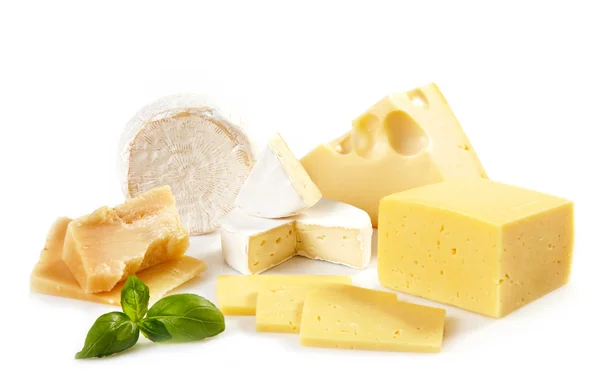 Различные типы сыра — стоковое фото