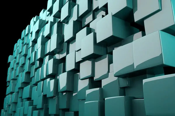 Аннотация голубой 3D кубов — стоковое фото