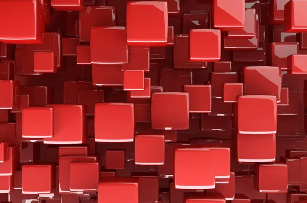 Абстрактный красный 3D кубов — стоковое фото