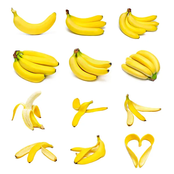 Набор спелых бананов — стоковое фото