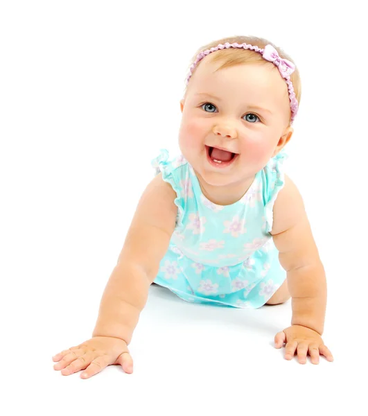 Восхитительная маленькая девочка, смеющаяся — стоковое фото