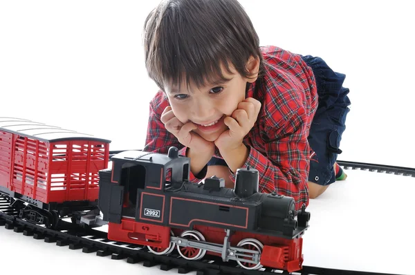 Поезд игрушка, подарок для детей — стоковое фото
