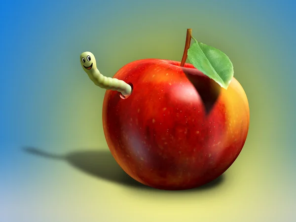 Яблочный червь — стоковое фото