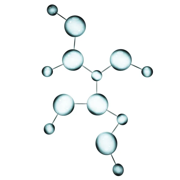 Молекулы. изолированные на белом фоне — стоковое фото