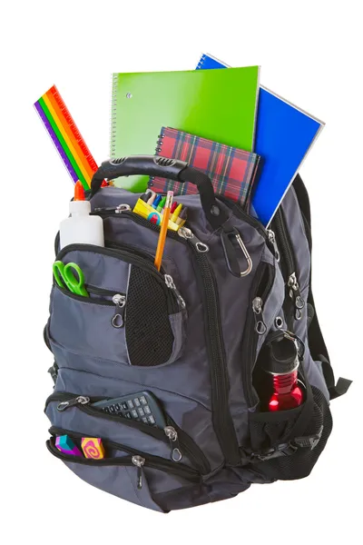 Рюкзак с школьных принадлежностей — стоковое фото