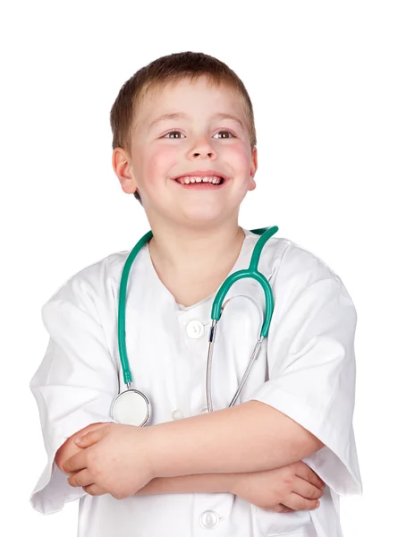 Очаровательны ребенка с равномерной доктор — стоковое фото