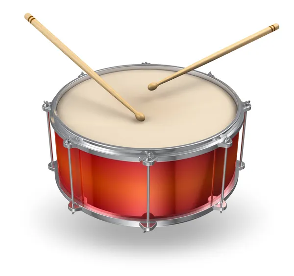 Красный барабан с окорочков — стоковое фото