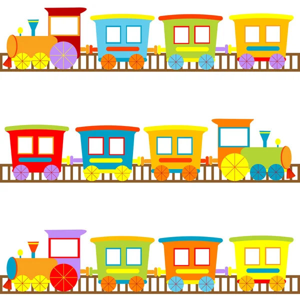 Фон для детей с мультипликационными поездами — стоковое фото