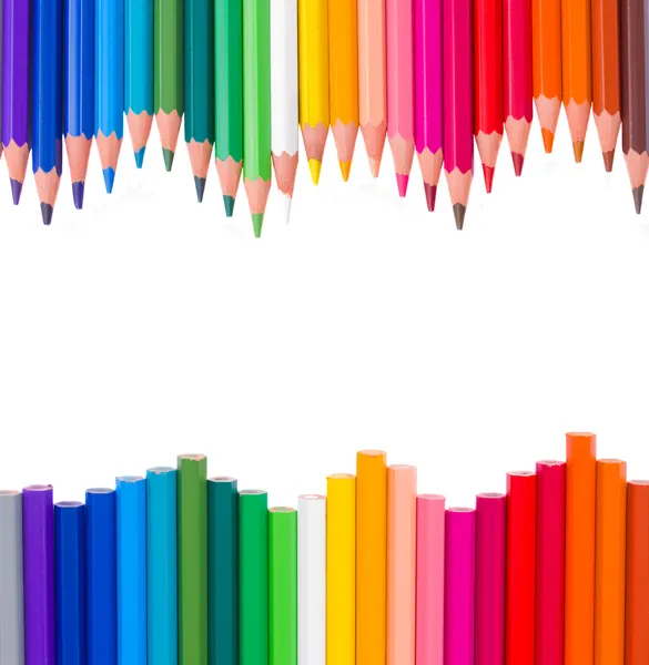 Рама Разноцветные карандаши — стоковое фото