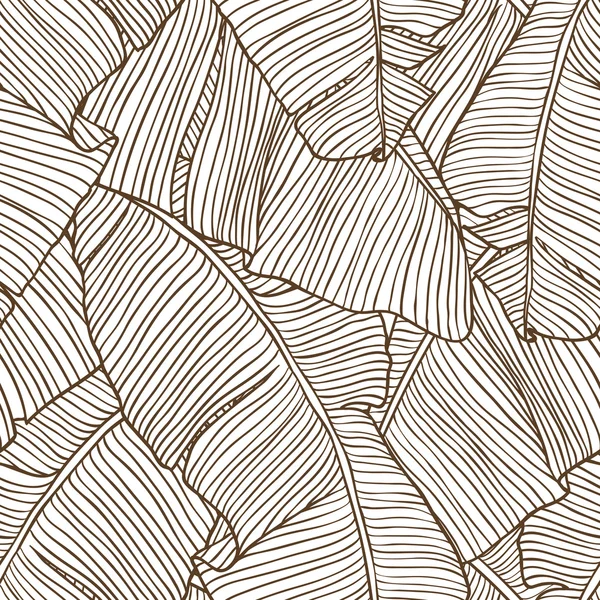 Векторные листья иллюстрации пальмы. бесшовный образец — стоковый вектор